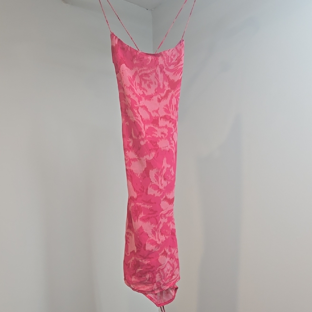 Angel Biba Pink Floral Chemise with Spaghetti Straps